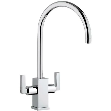 Franke Zell Mono Mixer Twin Lever Chrome Kitchen Tap -Franke Shop 81773322 1